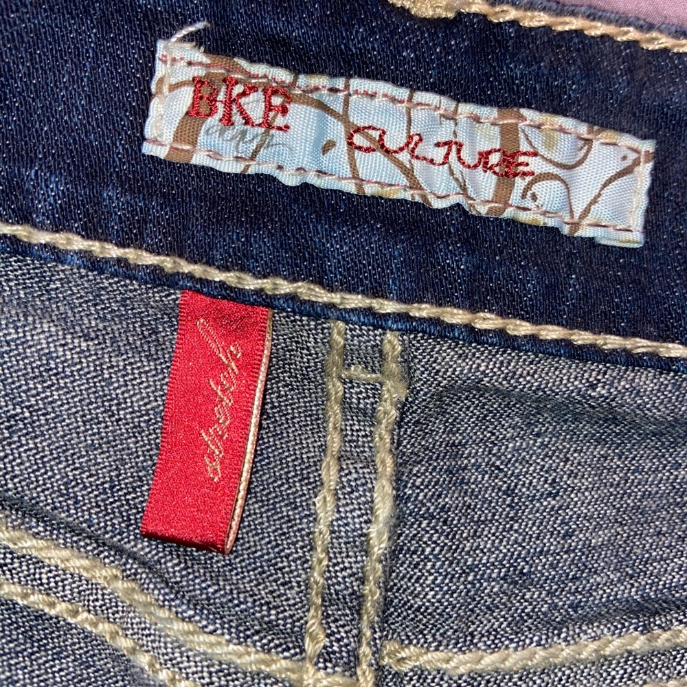 BKE Dark Blue Flare Jeans - Picture 6 of 8